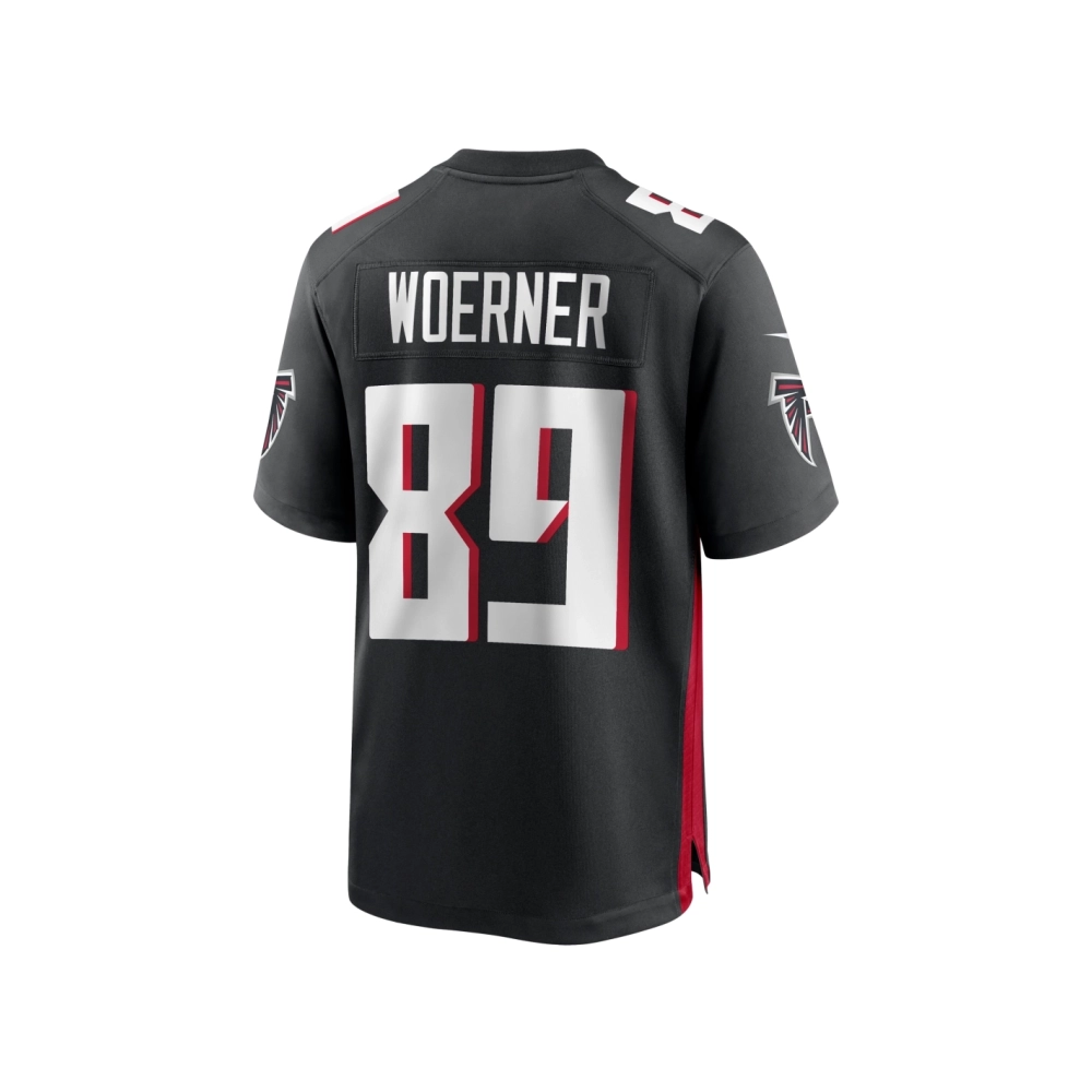 Mens Atlanta Falcons Charlie Woerner Black Game Jersey