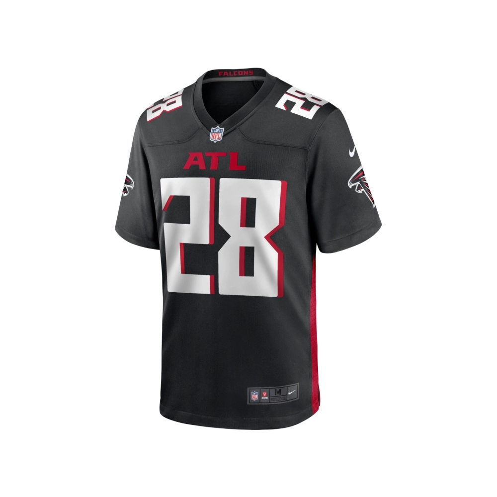 Mens Atlanta Falcons Carlos Washington Black Game Jersey