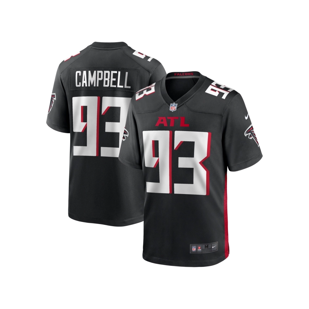 Mens Atlanta Falcons Calais Campbell Black Game Player Jersey