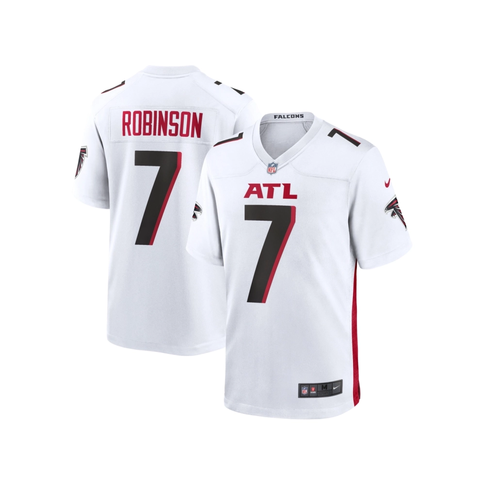 Mens Atlanta Falcons Bijan Robinson White 2023 NFL Draft First Round Pick Game Jersey