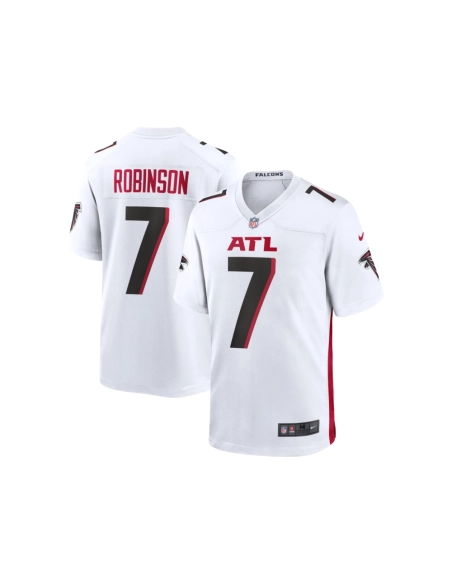 Mens Atlanta Falcons Bijan Robinson White 2023 NFL Draft First Round Pick Game Jersey