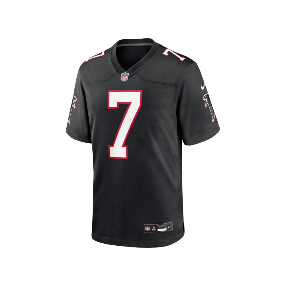 Mens Atlanta Falcons Bijan Robinson Black 2023 NFL Draft First Round Pick Throwback Game Jersey