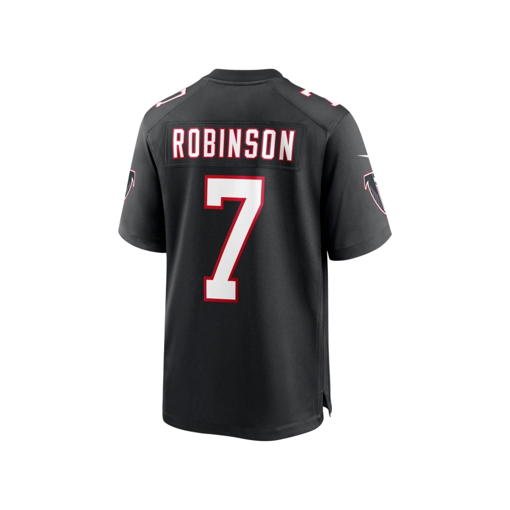 Mens Atlanta Falcons Bijan Robinson Black 2023 NFL Draft First Round Pick Throwback Game Jersey