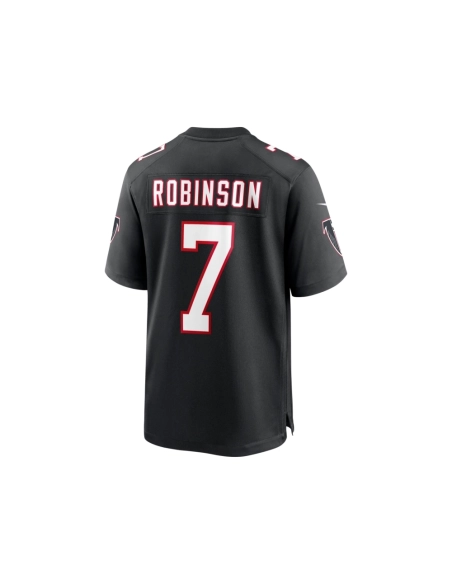 Mens Atlanta Falcons Bijan Robinson Black 2023 NFL Draft First Round Pick Throwback Game Jersey