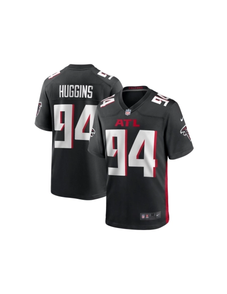 Mens Atlanta Falcons Albert Huggins Black Team Game Jersey