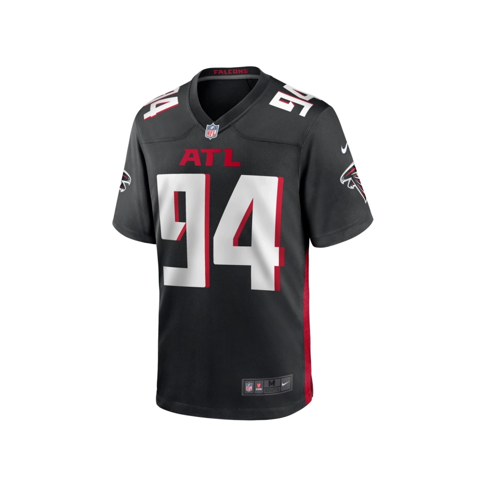 Mens Atlanta Falcons Albert Huggins Black Team Game Jersey