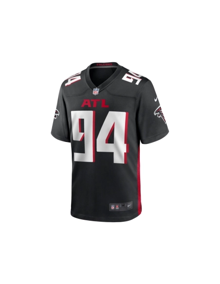 Mens Atlanta Falcons Albert Huggins Black Team Game Jersey