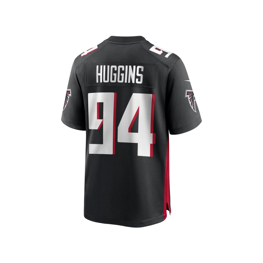 Mens Atlanta Falcons Albert Huggins Black Team Game Jersey