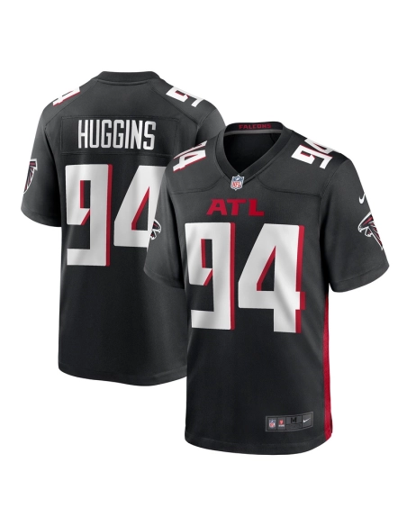 Mens Atlanta Falcons Albert Huggins Black Team Game Jersey