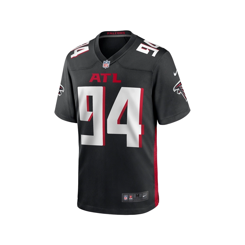 Mens Atlanta Falcons Albert Huggins Black Team Game Jersey