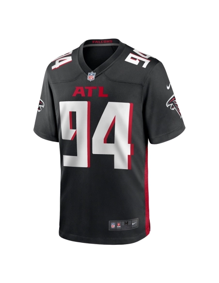 Mens Atlanta Falcons Albert Huggins Black Team Game Jersey