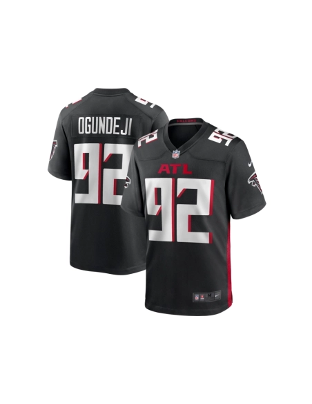 Mens Atlanta Falcons Adetokunbo Ogundeji Black Game Jersey
