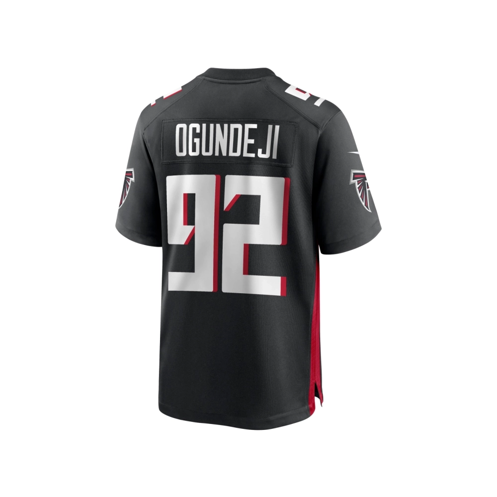 Mens Atlanta Falcons Adetokunbo Ogundeji Black Game Jersey
