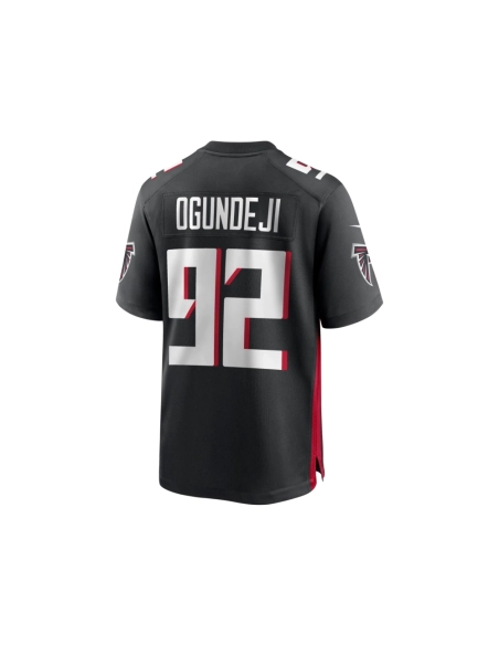 Mens Atlanta Falcons Adetokunbo Ogundeji Black Game Jersey