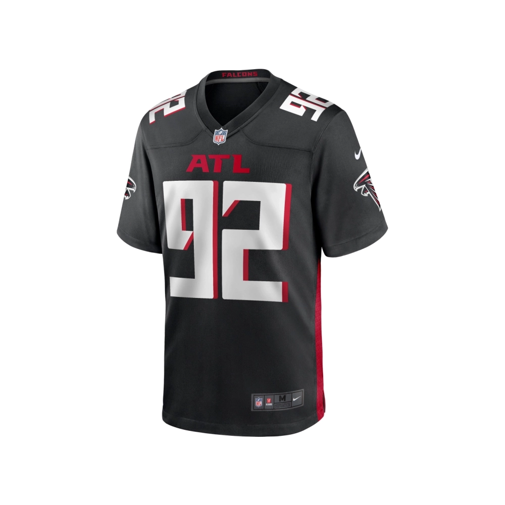 Mens Atlanta Falcons Adetokunbo Ogundeji Black Game Jersey