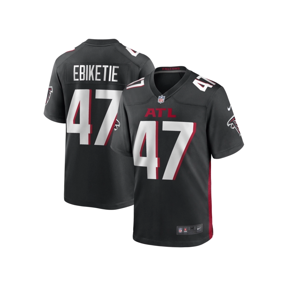 Mens Arnold Ebiketie Atlanta Falcons Black Game Player Jersey