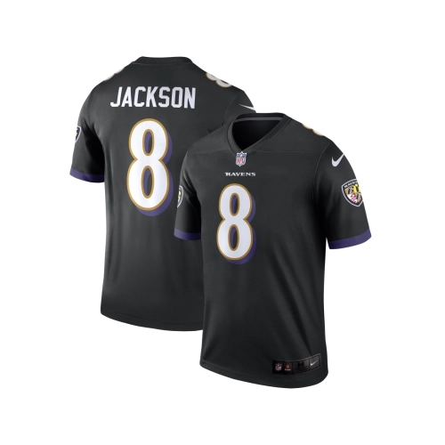 Mens Baltimore Ravens Lamar Jackson Black Legend Jersey