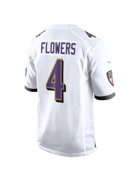 Mens Baltimore Ravens Zay Flowers White Game Jersey