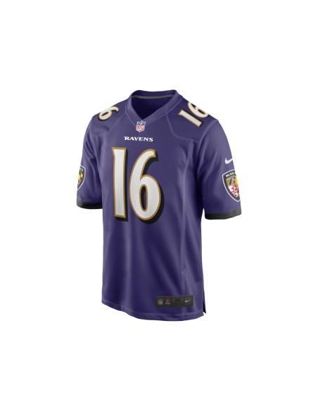 Mens Baltimore Ravens Tylan Wallace Purple Game Jersey