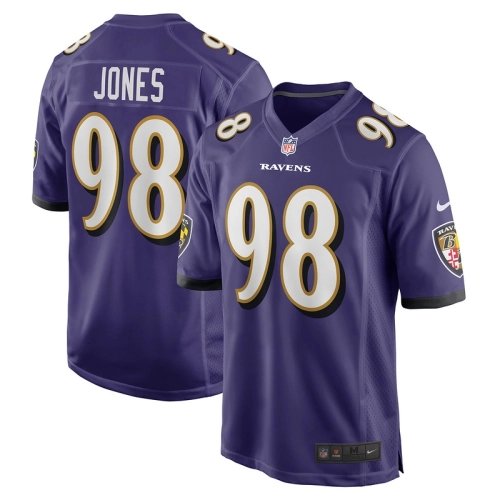 Mens Baltimore Ravens Travis Jones Purple Player Game Jersey