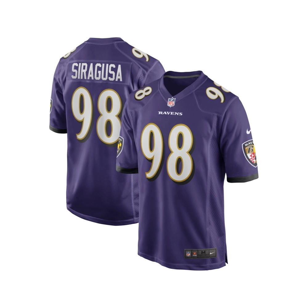 Mens Baltimore Ravens Tony Siragusa Purple Game Retired Player Jersey