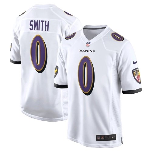 Mens Baltimore Ravens Roquan Smith White Game Jersey