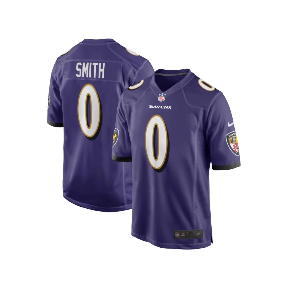 Mens Baltimore Ravens Roquan Smith Purple Team Game Jersey
