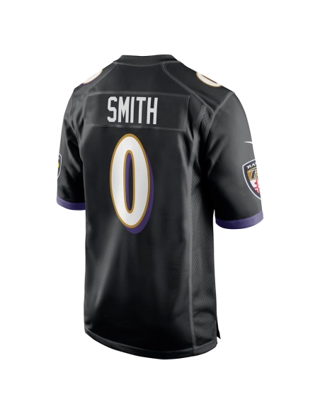 Mens Baltimore Ravens Roquan Smith Black Team Game Jersey