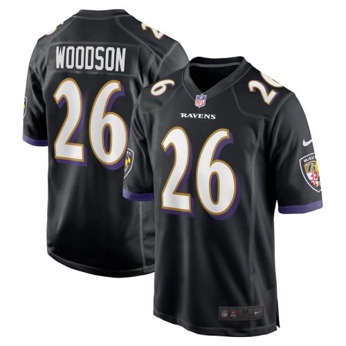 Mens Baltimore Ravens Rod Woodson Black Retired Player Jersey