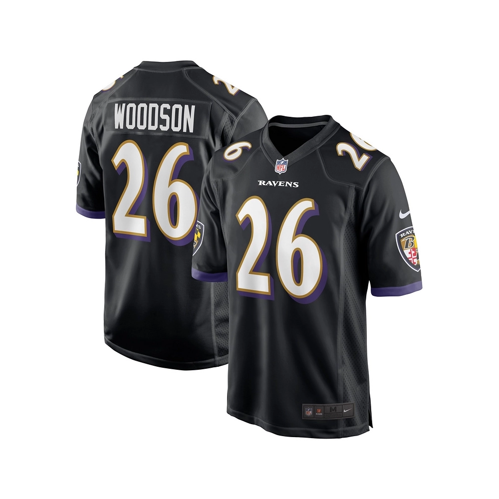 Mens Baltimore Ravens Rod Woodson Black Retired Player Jersey