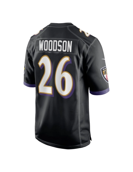 Mens Baltimore Ravens Rod Woodson Black Retired Player Jersey