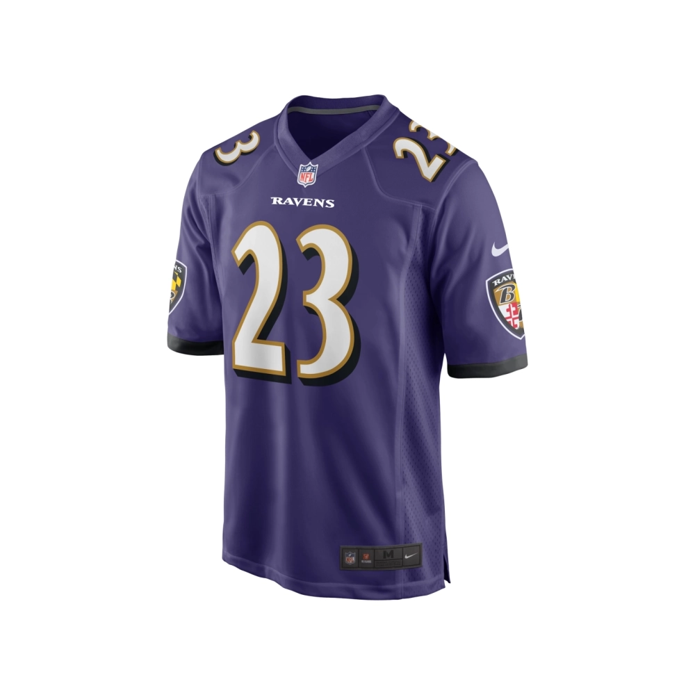 Mens Baltimore Ravens Rock Ya-Sin Purple Game Jersey