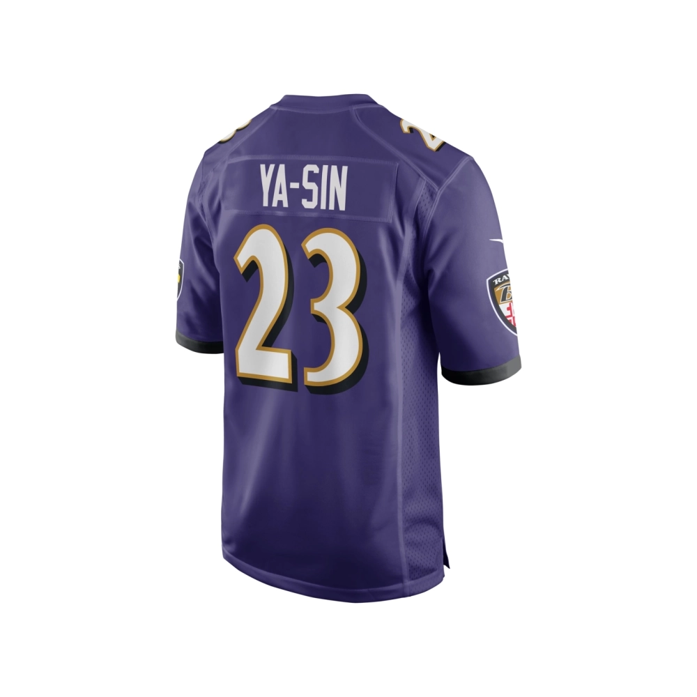 Mens Baltimore Ravens Rock Ya-Sin Purple Game Jersey