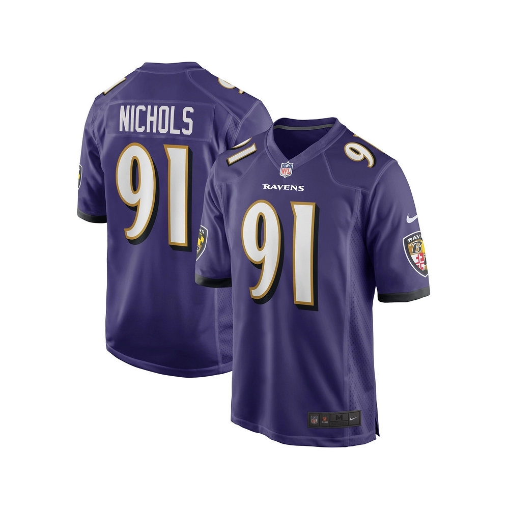 Mens Baltimore Ravens Rayshad Nichols Purple Game Player Jersey