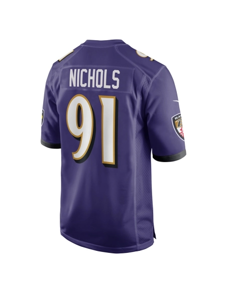 Mens Baltimore Ravens Rayshad Nichols Purple Game Player Jersey