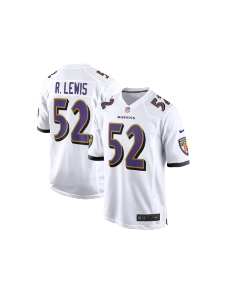 Mens Baltimore Ravens Ray Lewis White Retired Player Game Jersey