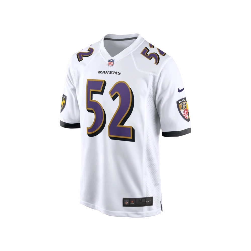 Mens Baltimore Ravens Ray Lewis White Retired Player Game Jersey
