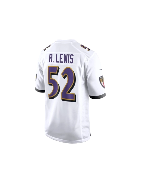 Mens Baltimore Ravens Ray Lewis White Retired Player Game Jersey