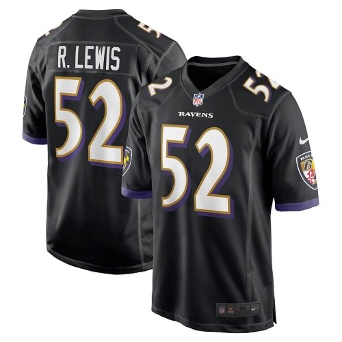 Mens Baltimore Ravens Ray Lewis Black Retired Player Jersey