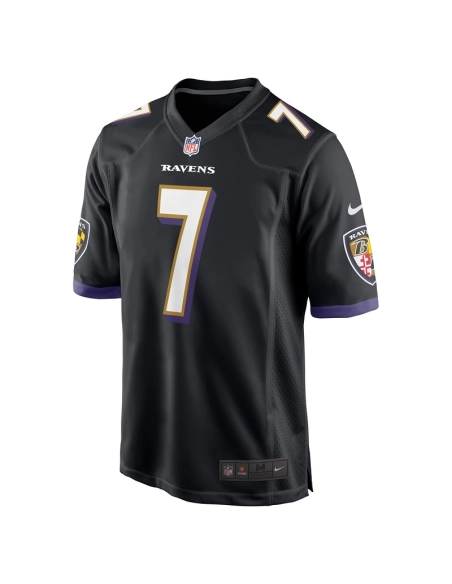 Mens Baltimore Ravens Rashod Bateman Black Game Player Jersey