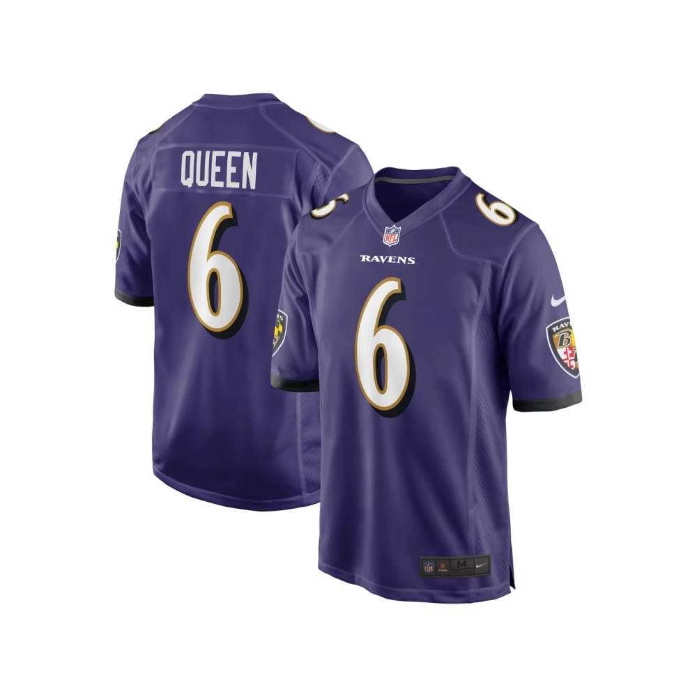 Mens Baltimore Ravens Patrick Queen Purple Game Player Jersey