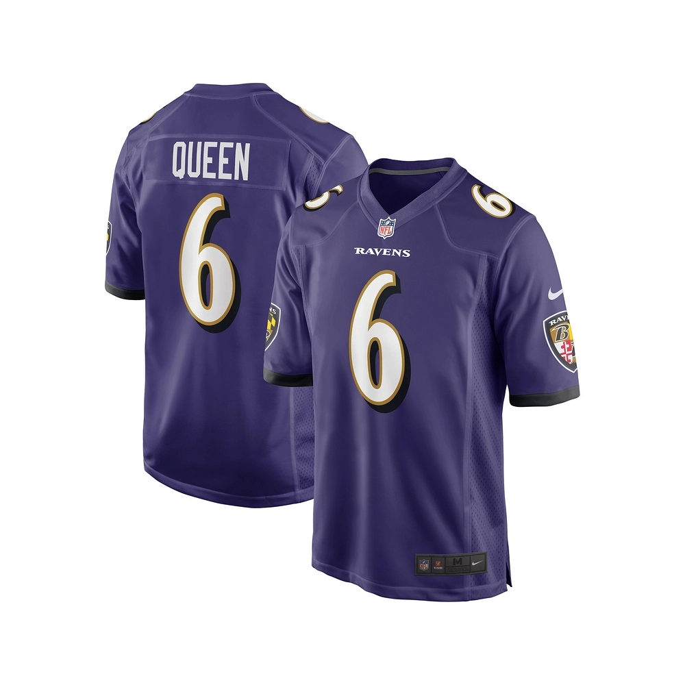 Mens Baltimore Ravens Patrick Queen Purple Game Player Jersey