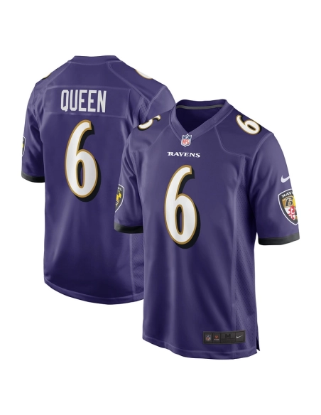 Mens Baltimore Ravens Patrick Queen Purple Game Player Jersey