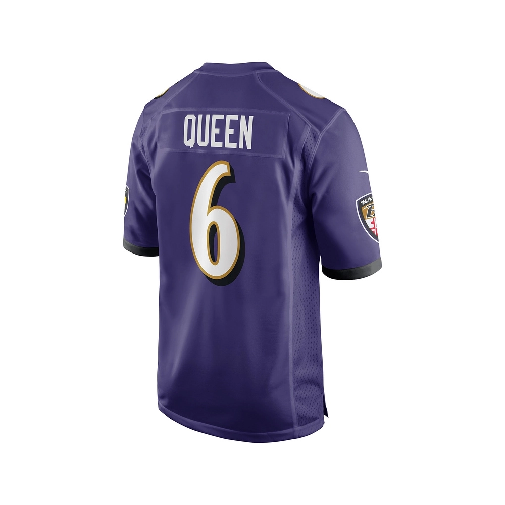 Mens Baltimore Ravens Patrick Queen Purple Game Player Jersey