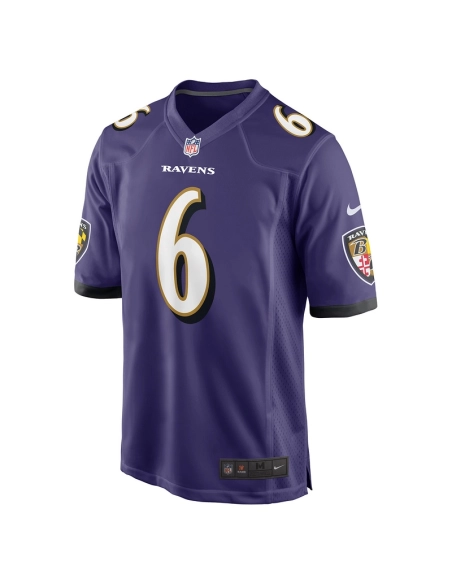 Mens Baltimore Ravens Patrick Queen Purple Game Player Jersey