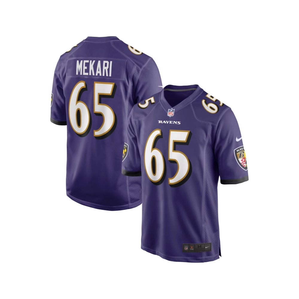 Mens Baltimore Ravens Patrick Mekari Purple Game Player Jersey