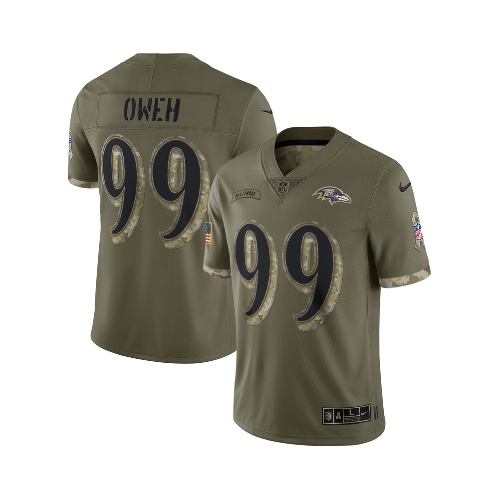 Mens Baltimore Ravens Olive 2022 Salute To Service Limited Jersey
