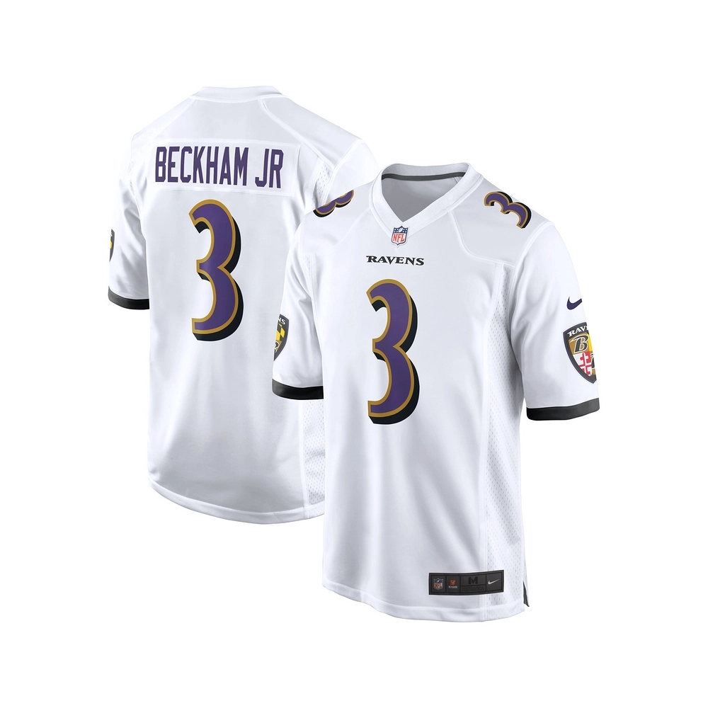 Mens Baltimore Ravens Odell Beckham Jr. White Game Jersey