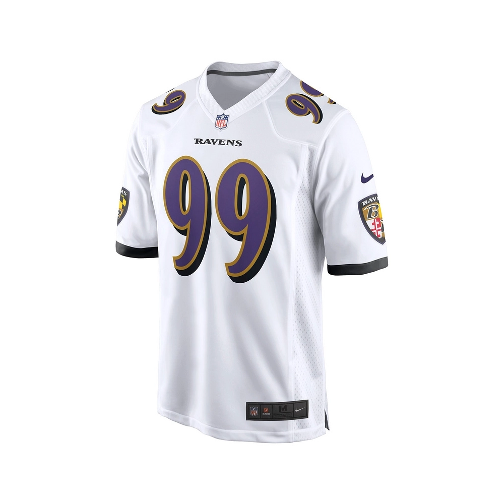 Mens Baltimore Ravens Odafe Oweh White Game Jersey