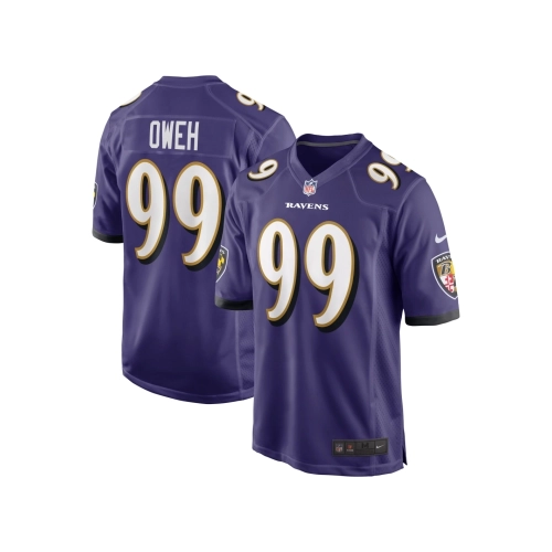 Mens Baltimore Ravens Odafe Oweh Purple Game Jersey